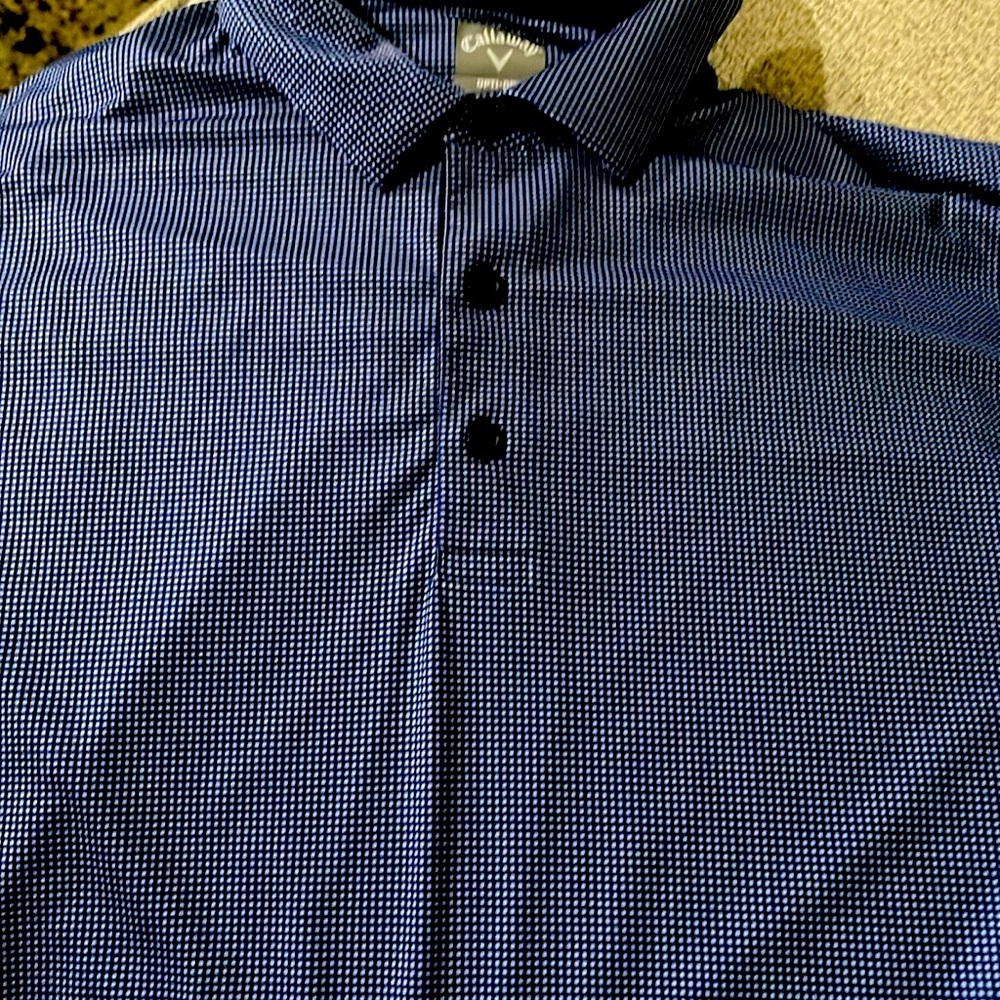 Men’s Callaway Golf polo, Size L, Navy Blue and Black